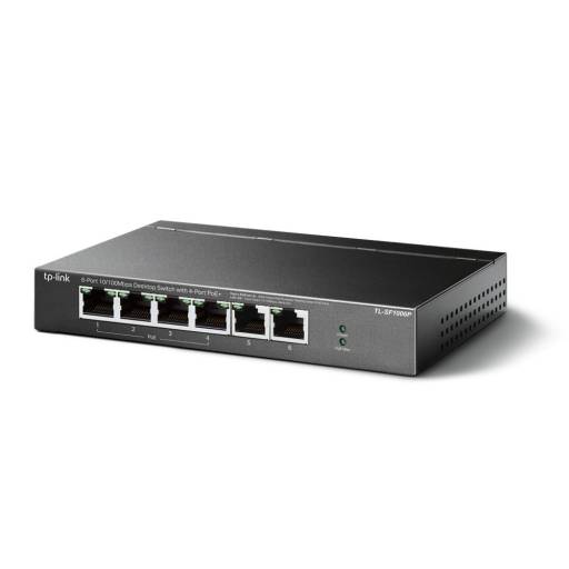 Switch TP-LINK TL-SF1006P | 6 Puertos RJ45 10/100 (4 Puertos PoE af)