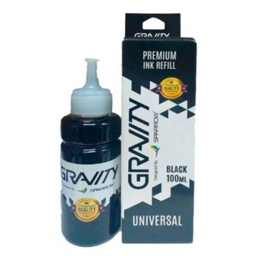 Botella de Tinta Universal Gravity | 100 ml, Negro