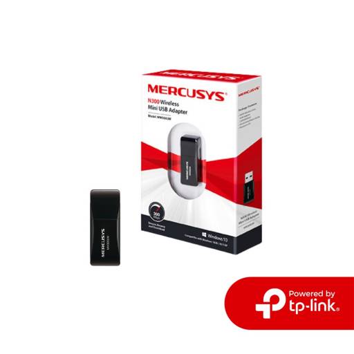 Adaptador Inalmbrico Mini USB MERCUSYS MW300UM | WiFi, 300 Mbps