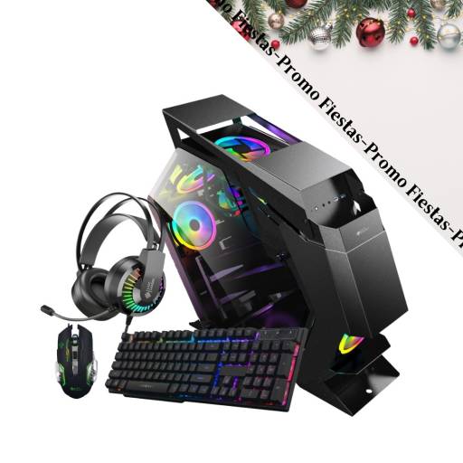 Promo Fiestas: Gabinete Gamer Warbeast + Teclado Gamer 8002 + Mouse Gamer USB GM08 + Auricular Gamer SHOT-GT68