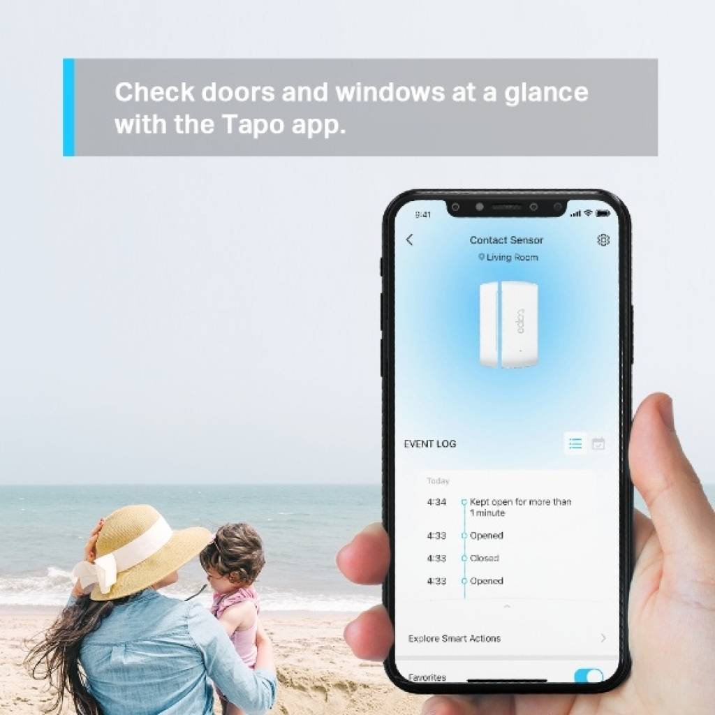 TP-Link TAPO H100 HUB Inteligente con Alarma + TAPO T100 Sensor de