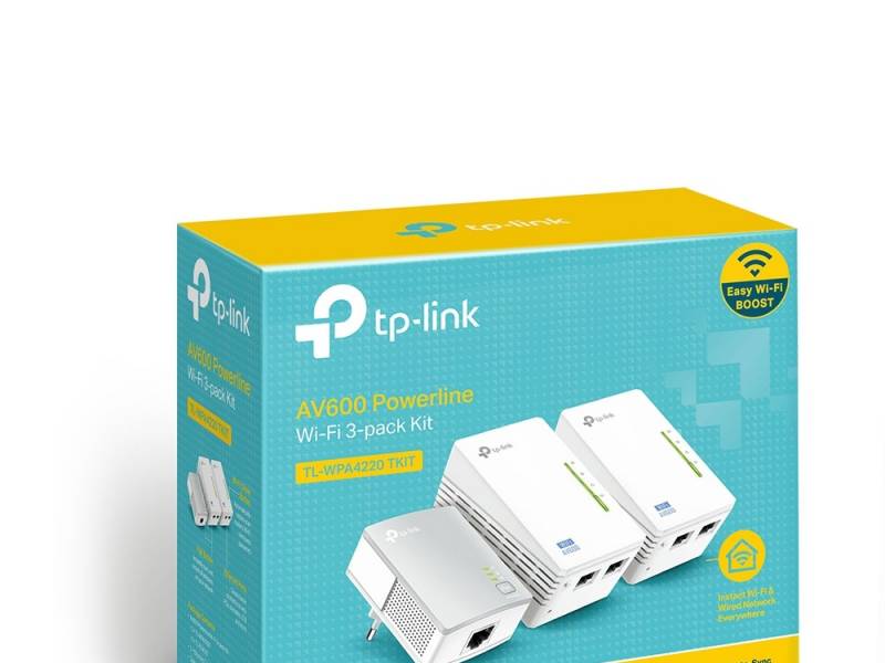 Adaptador de Red a Corriente Wi-Fi AV500 TP-LINK TL-WPA4220T | Kit Powerline 300 Mbps WiFi (KIT 3 Unidades)