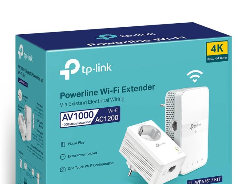 Adaptador de Red a Corriente WiFi AV1000 TP-LINK WPA7617KIT 